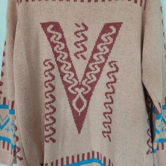 Heimish USA Multi Print Open Front Sweater Cardigan Size S/M NWT - Picture 8 of 8